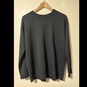Up! Tencel Black Long Sleeve Crew Neck Shirt Women’s Large